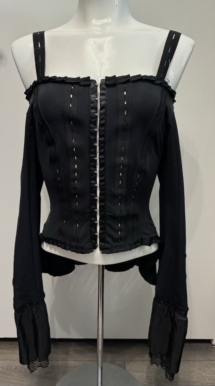 Catherine Coatney Rare Bustier Shirt Black Women’s Small